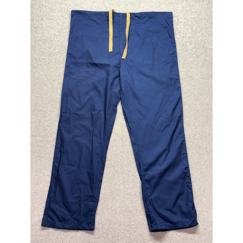Fashion Seal Healthcare Navy Blue Scrub Pants Medium Drawstring Poplin 19161